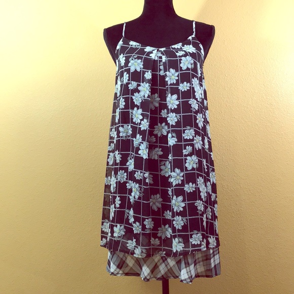 Floral & Plaid Dress - Picture 2 of 6